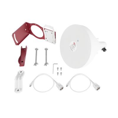 Antena Sectorial Horn / 4.9-6.5 GHz / 19 dBi / Haz 30° / Polarización Dual V/H 45° / IP Resistente a Intemperie