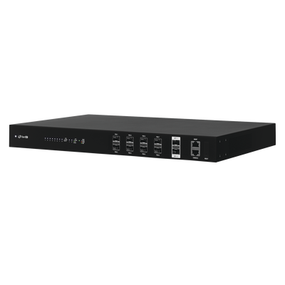 Terminal de Línea Óptica GPON / 8 Puertos SFP GPON + 2 SFP+ 10 Gbps / 1024 ONUs Concurrentes / Alcance 20 km (65,616 ft) / Triple Play / Rack 1U