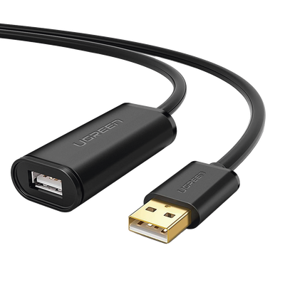 Cable de Extensión Activo USB 2.0 / 10 m (32.8 ft) / Macho-Hembra / Amplificador de Señal / 480 Mbps / Blindaje Triple