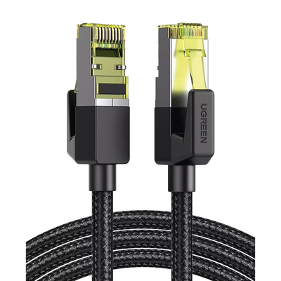 Cable Ethernet Cat7 / Blindaje F/FTP / 10 Gbps / 600 MHz / 2 m (6.56 ft) / Malla Nylon