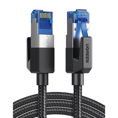 Cable Ethernet Cat8 / 40 Gbps / 2000 MHz / F/FTP / 1 m (3.28 ft) / Nylon trenzado