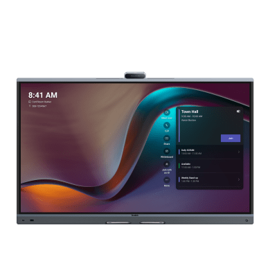 Centro de Colaboración Inteligente / Pantalla Táctil 4K UHD / Triple Cámara 50 MP / Zoom Híbrido 16x / Audio AI 12 m (39.4 ft) / Android 13 / Microsoft Teams y Zoom Rooms